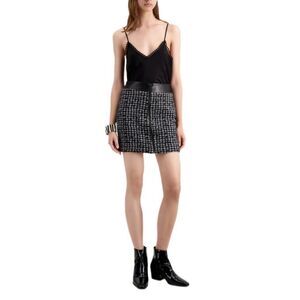 NWT The Kooples mini skirt in black & white tweed  Size US 10 (size 4 French)